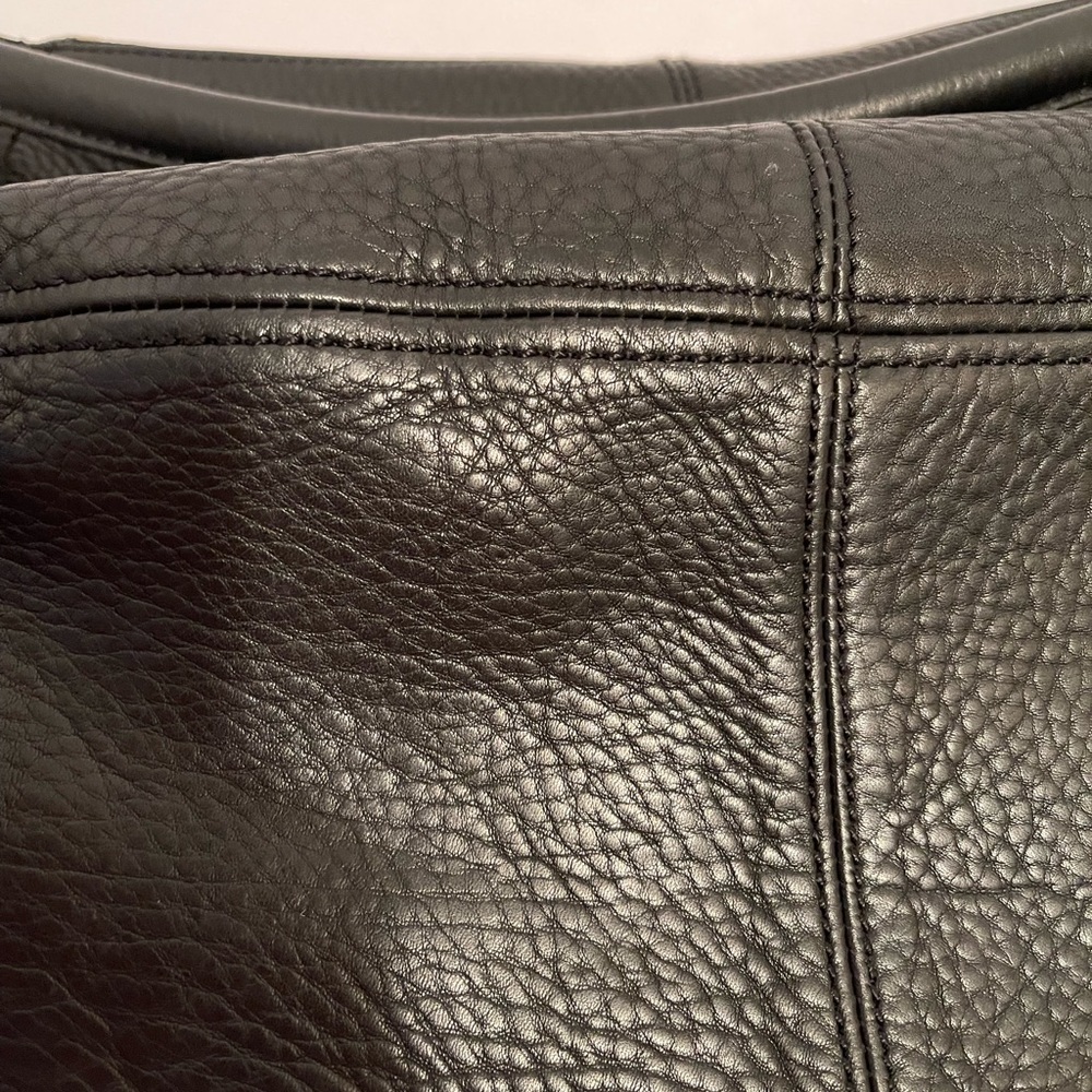 J Crew Black Pebbled Leather Biennial Shoulder Crossbody Classic Hobo Bag - Picture 10 of 15